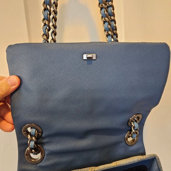 Steve Madden BVOLTURI Quilted Denim Crossbody Purse - Picture 8 of 12